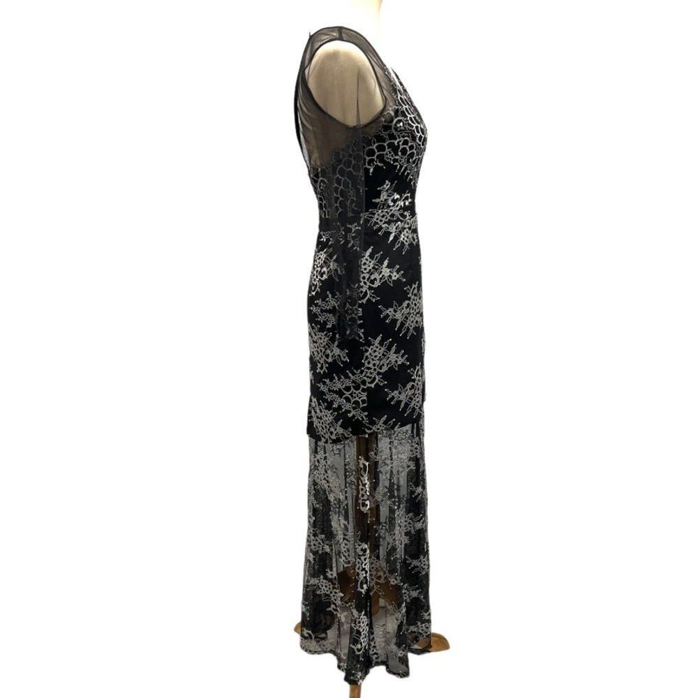 Lovers + Friends Revolve Mystic Black Lace Cocktail Party Special Occasion Dress - Picture 13 of 16